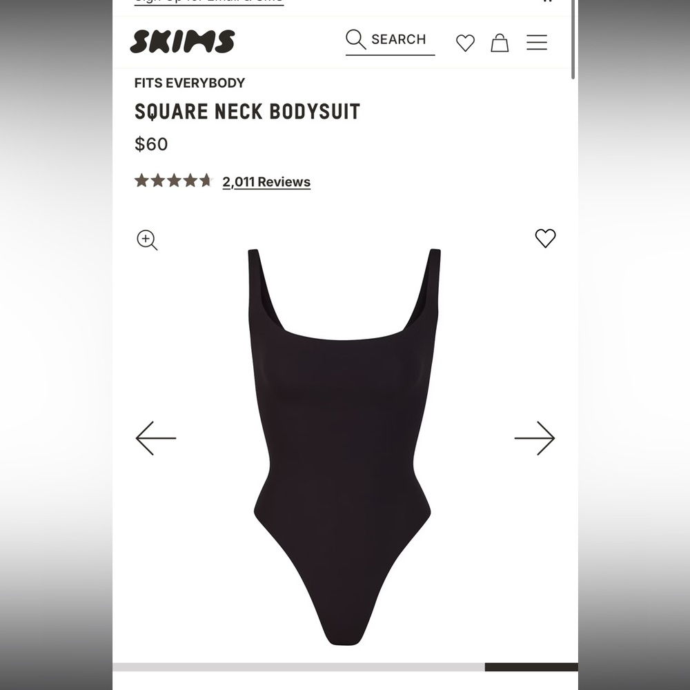 SKIMS Square Neck Bodysuit